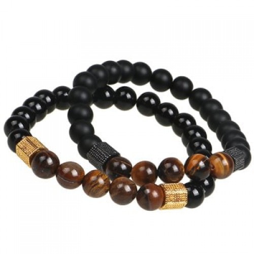 Agate Beads Charm Bracelet