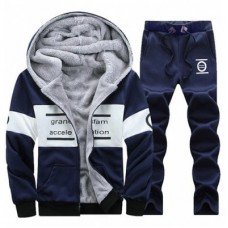 Graphic Flocking Hoodie and Drawstring Pants Twinset