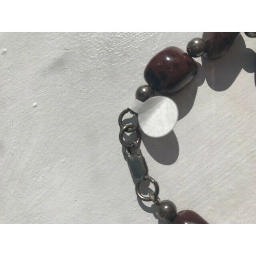 Handcrafted Turquoise Red Jasper   Sterling Silver   Necklace