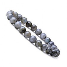 Natural 8mm Labradorite Gemstones Healing Crystal Stretch Beaded Bracelet