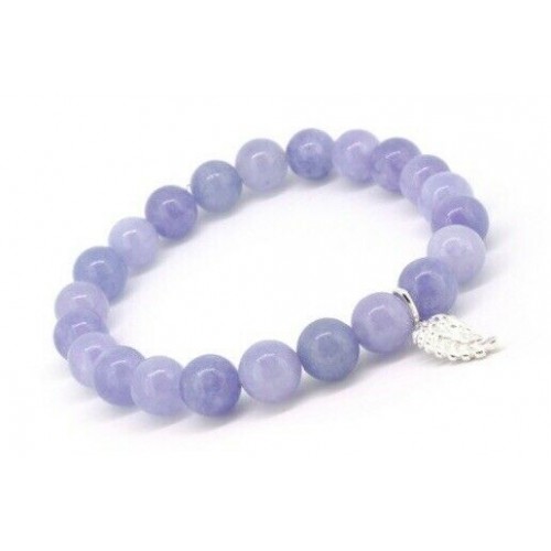 Natural Celestite Crystal Energy Reiki Infused Healing Gemstone Mala Bracelet