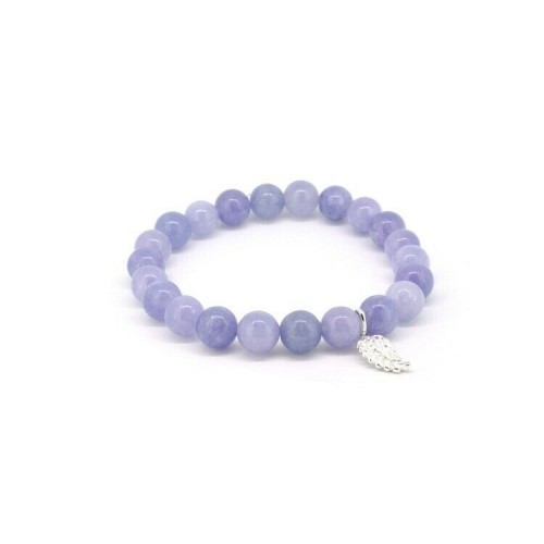 Natural Celestite Crystal Energy Reiki Infused Healing Gemstone Mala Bracelet