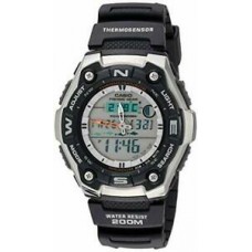 New Casio Men's AQW101-1AV Fishing Timer Multi-Task Black Resin Strap Watch