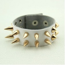 Punk Style Sharp Rivet Design Leather Bracelet For Men and Women