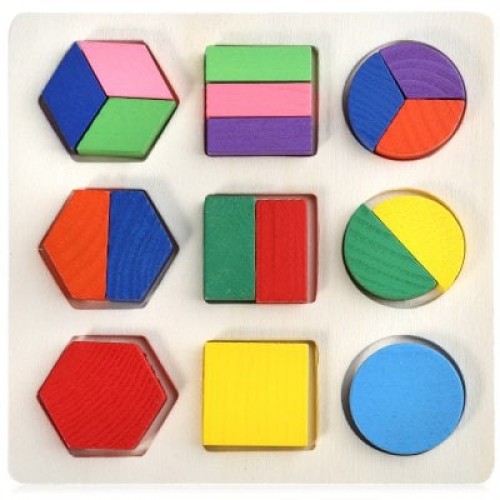 Wooden 3D Geometry Puzzle Toy