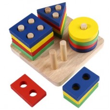 Wooden Geometric Sorting Board Toy