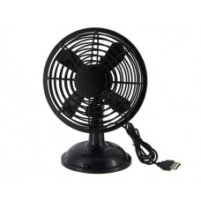 360 Degree Rotatable 5V 2-Mode USB Mini Clip Fan (Black)