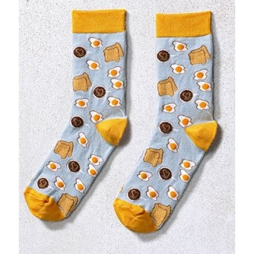 BREAKFAST SPECIAL, WOMEN'S CREW SOCK, BREAKFAST DESIGN