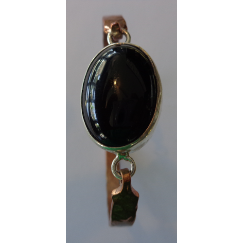 Bracelet Copper Onyx Stone